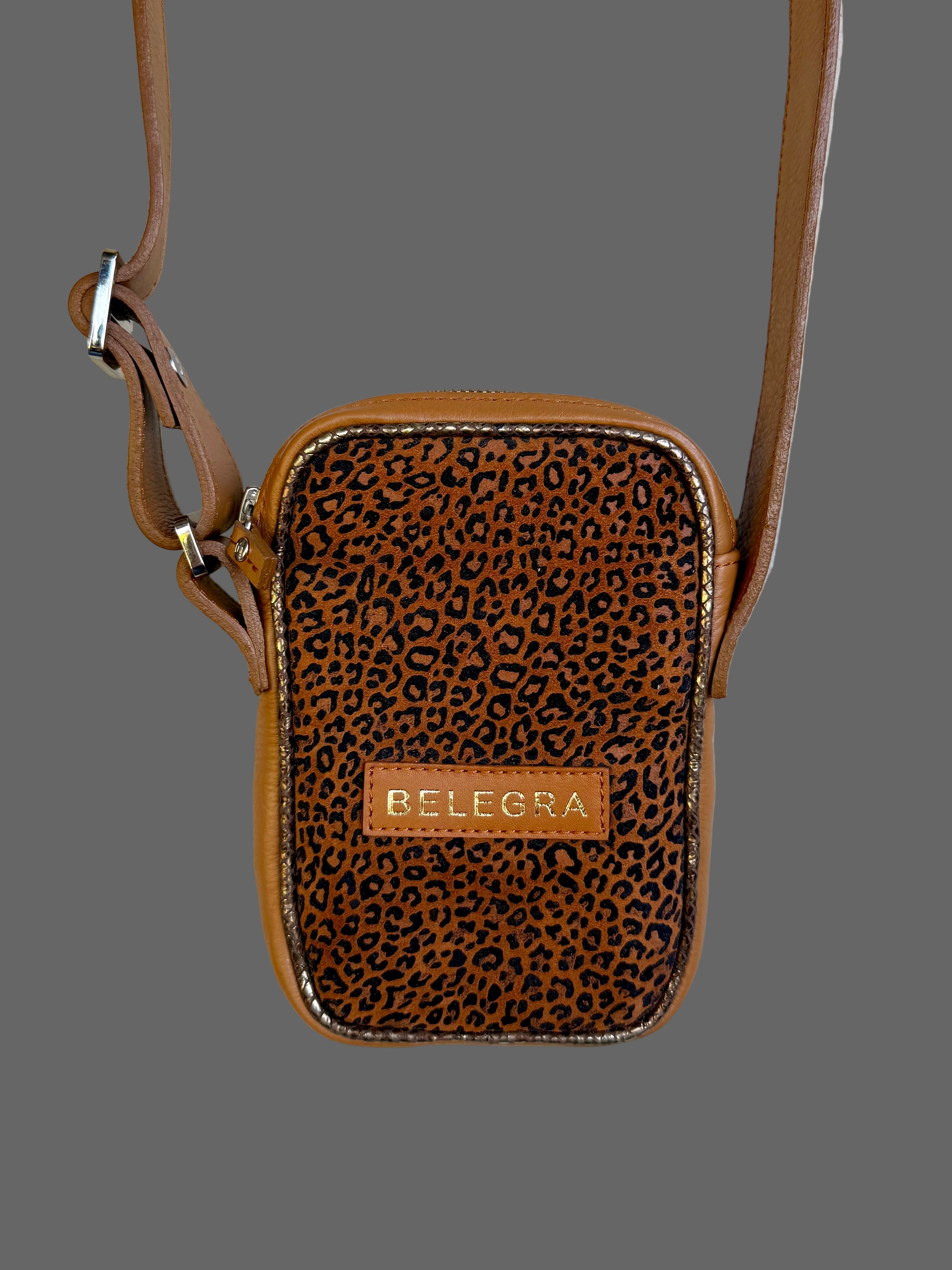 Wayfarer Utility Sling: Leopard & Tan