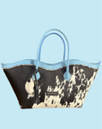 Le Brood Tote: Nguni & Sky Blue