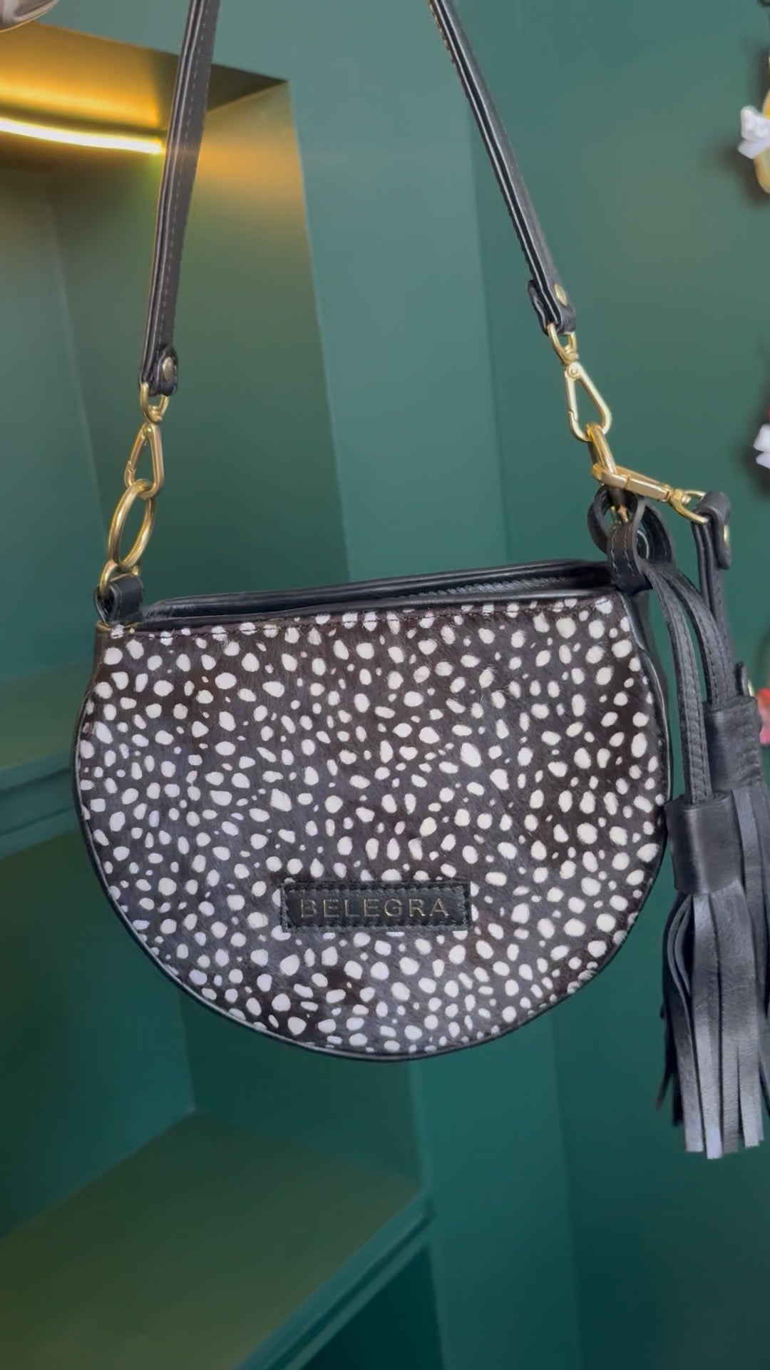 Husk Bag: Fawn print & black