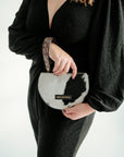 Arc Clutch: Lilac & Snake Print