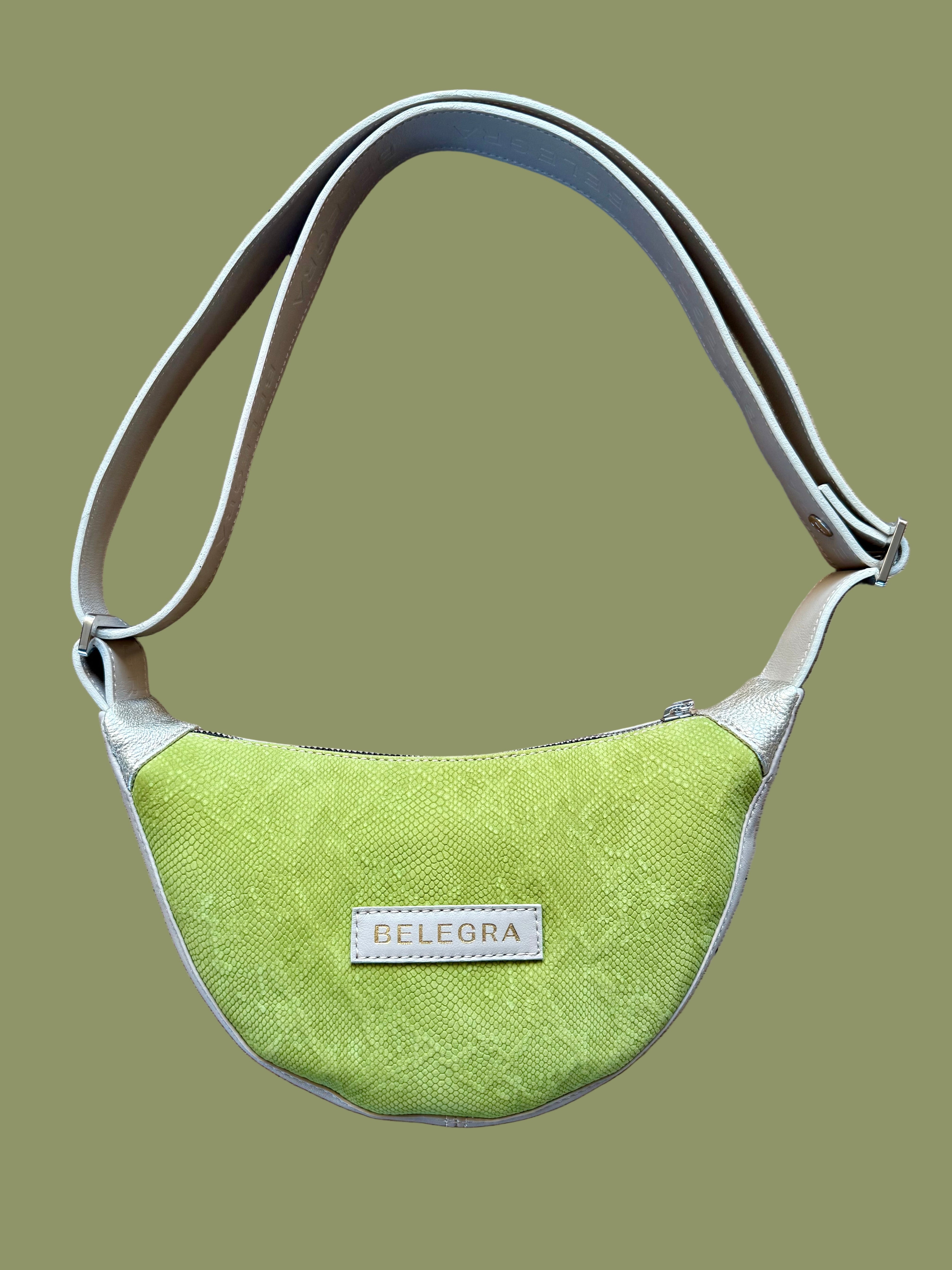 Echo Sling: Green Snake & Taupe