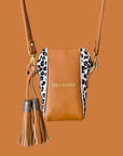 Crossbody Pouch Tan & Leopard