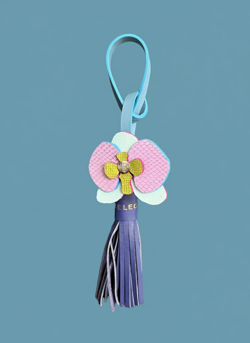 Flower & Tassel: Blue, Lilac & Green