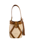 Matriarch Bucket Bag Cream Snake Print & Tan