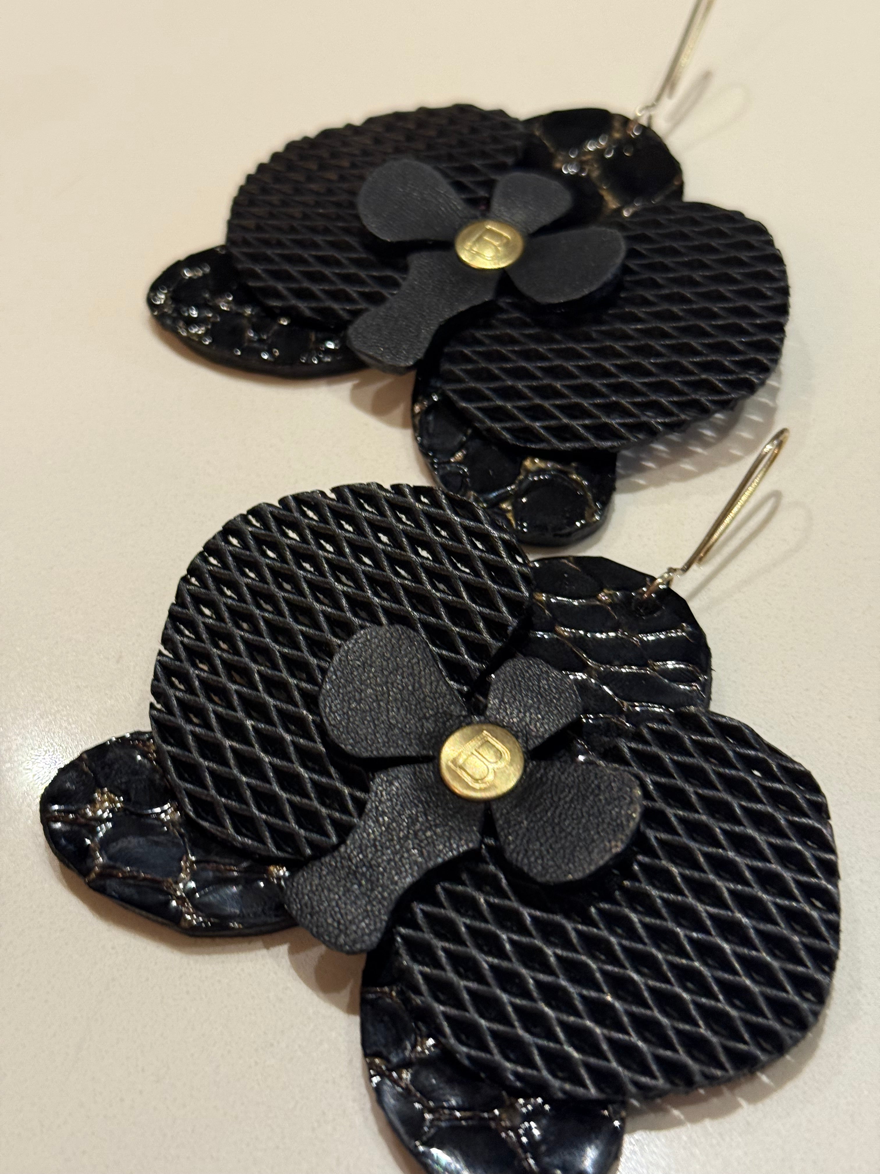 Black Orchid Earrings