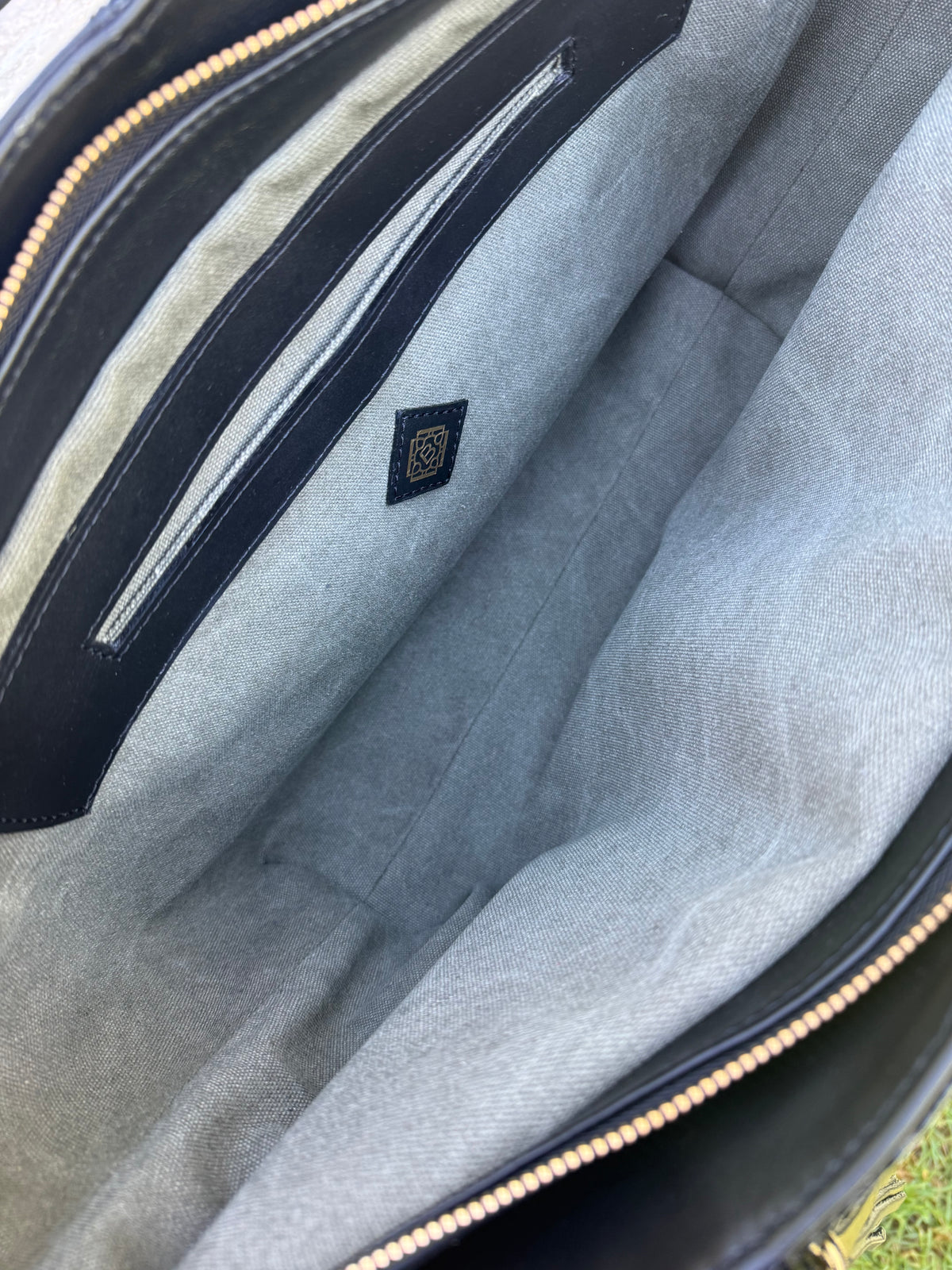 Amara Tote: Indigo & Black