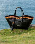 Le Brood Tote: Black Viper & Neon Orange Snake