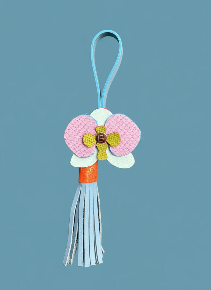 Flower & Tassel: Blue, Lilac & Green