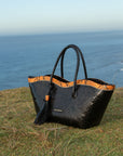Le Brood Tote: Black Viper & Neon Orange Snake