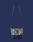 Mara Bucket: Indigo & Snake Print