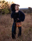 Mara Bucket: Snake Print & Tan
