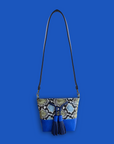 Mara Bucket: Electric Blue & Snake Print