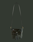 Mara Bucket: Green & Croc Print