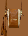 Crossbody Pouch Tan & Gold