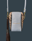 Crossbody Pouch Zebra Sky Blue