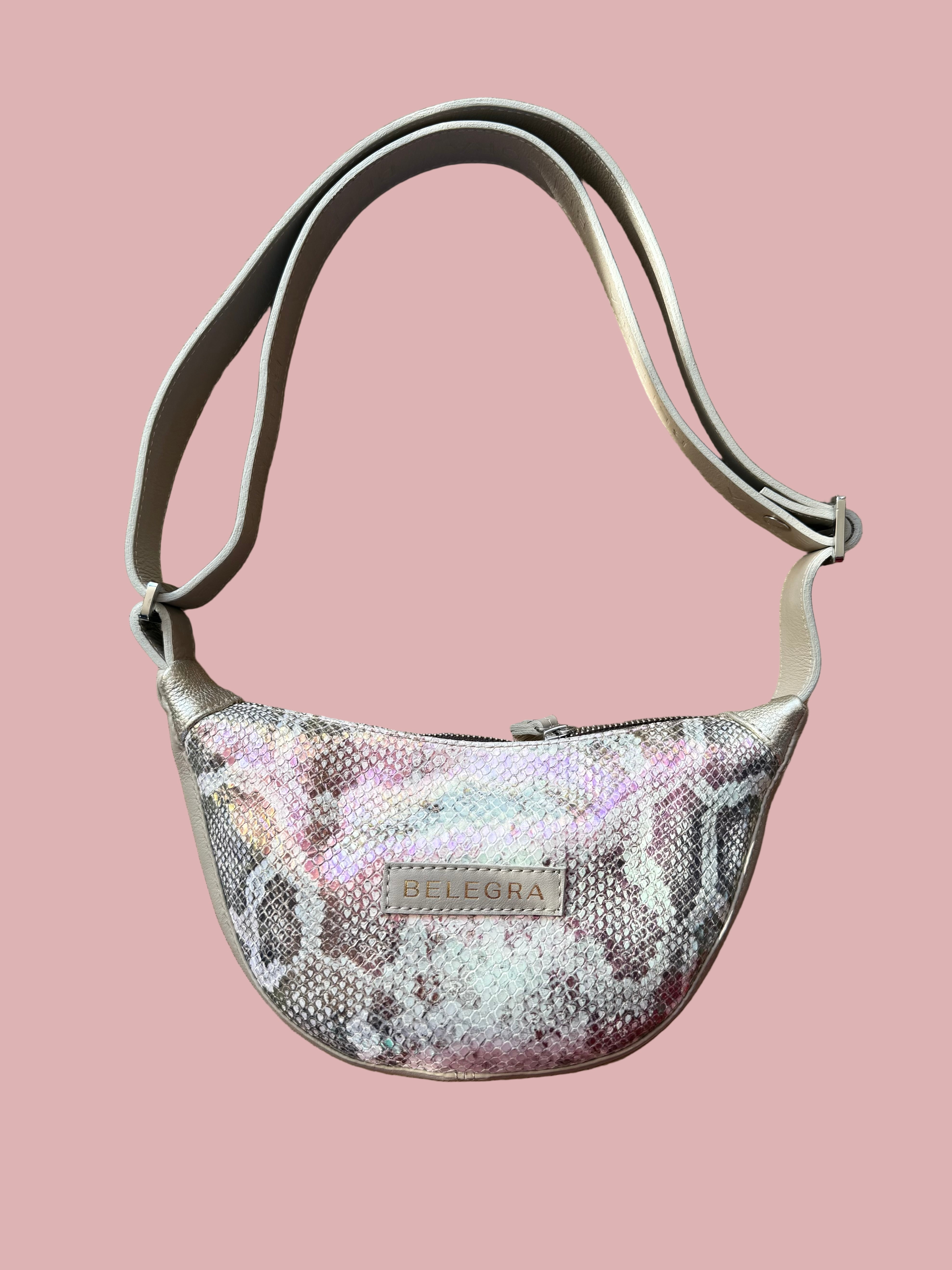 Echo Sling: Pearlescent Snake & Taupe