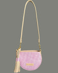 Husk Bag: Taupe & Purple Lizard Print