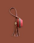 Coin Purse & Tassel: Tangerine Croc Print