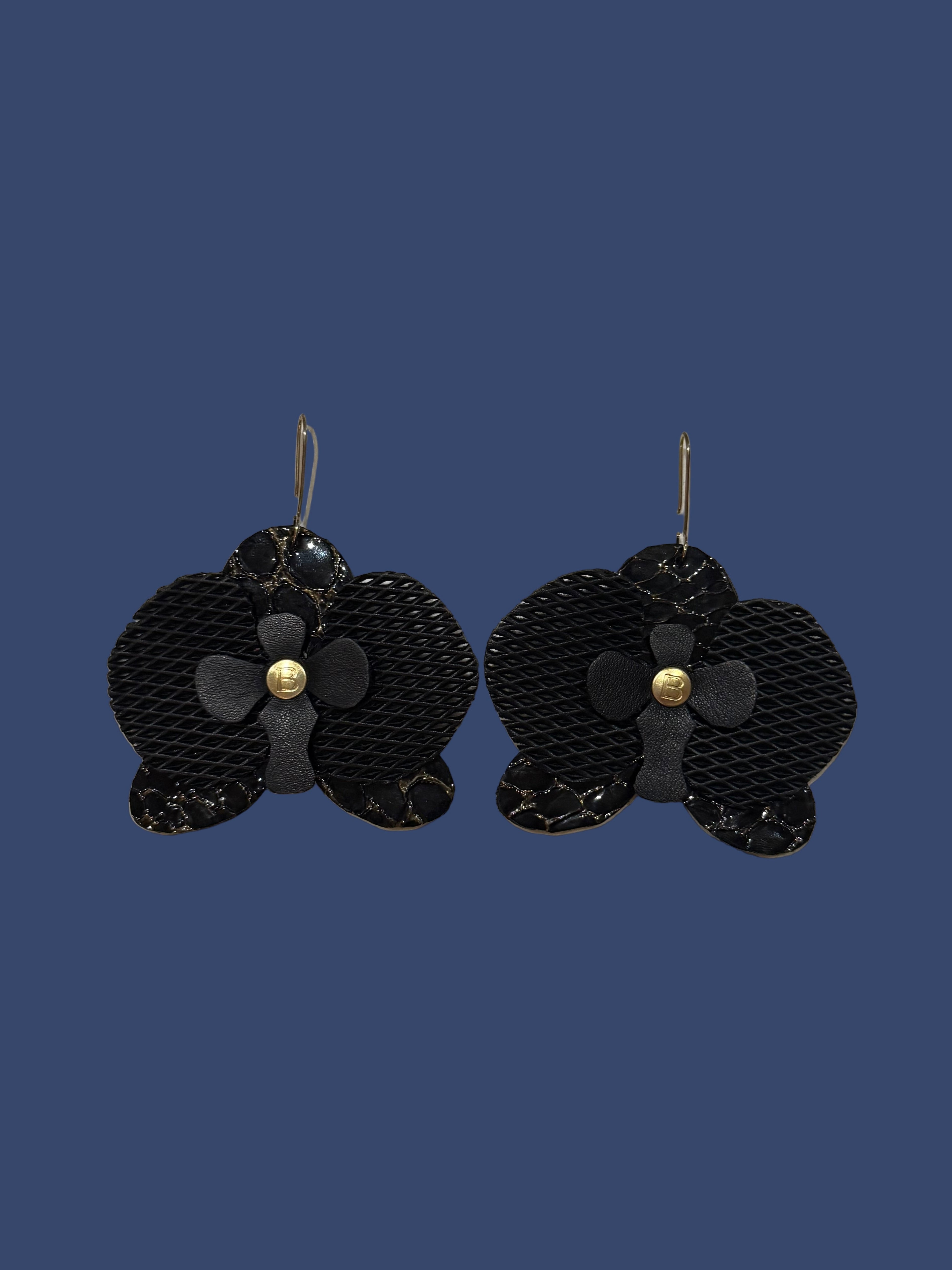 Black Orchid Earrings