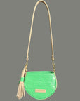 Husk Bag: Taupe & Green Croc Print