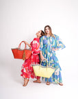 Le Brood Tote: Tangerine & Blush Snake