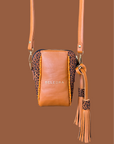 Crossbody Pouch Tan Leopard