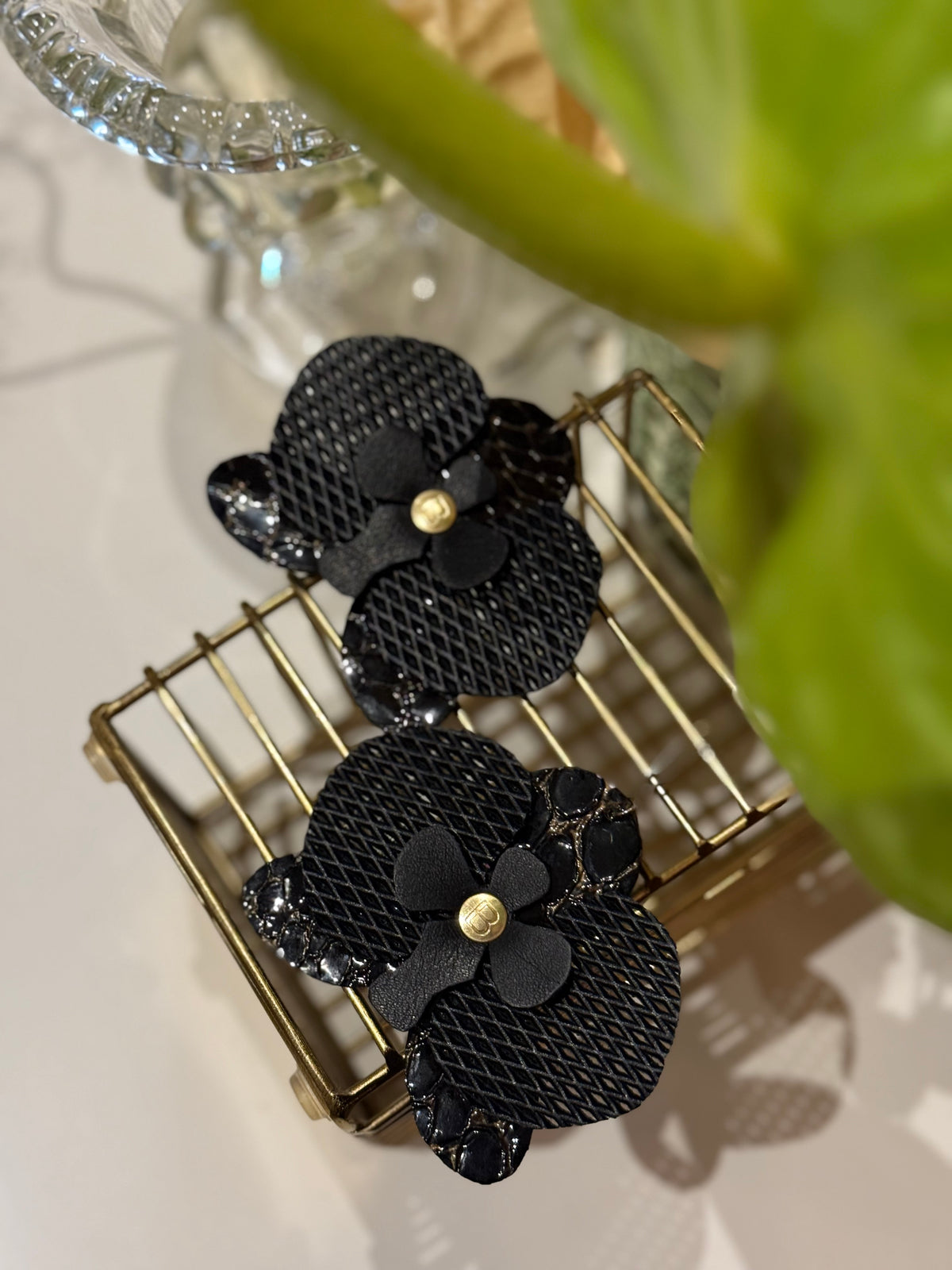 Black Orchid Earrings