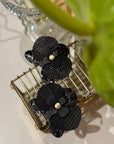 Black Orchid Earrings