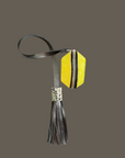 Lemoomoo Coin Purse & Tassel: Yellow Croc Print