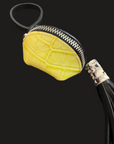 Lemoomoo Coin Purse & Tassel: Yellow Croc Print