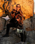 Echo Sling: Green Snake Print & Black