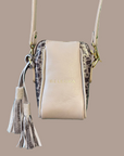 Crossbody Pouch Taupe & Leopard Frog Print