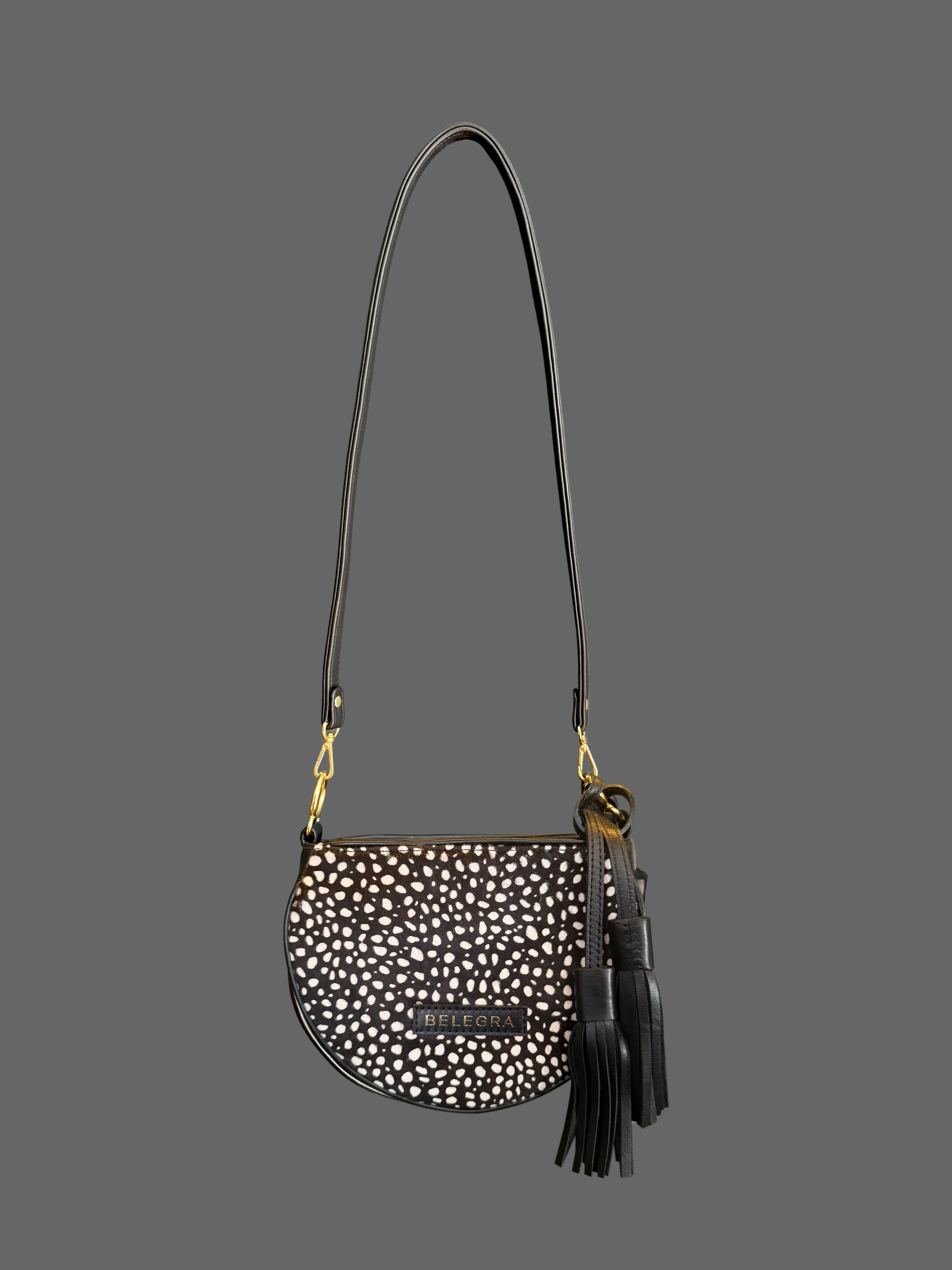 Husk Bag: Fawn print & black