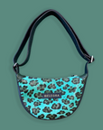 Echo Sling: Patent Turquoise Leopard Print