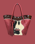 Midi Tote: Cowhide