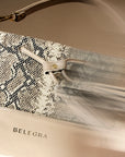 Mara Bucket: Snake Print & Taupe