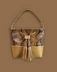 Mara Bucket: Snake Print & Tan