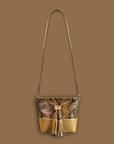 Mara Bucket: Snake Print & Tan