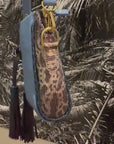 Crossbody Pouch Blue & Leopard Frog Print
