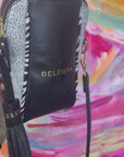 Crossbody Pouch Black & Zebra Print
