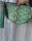 Luna Clutch: Snake & Turquoise