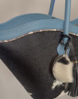 Le Brood Tote: Nguni & Sky Blue