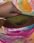 Arc Clutch: Lilac & Snake Print