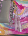 Crossbody Pouch Taupe & Pink Leopard Print