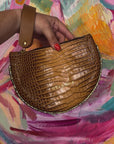 Arc Clutch: Lilac & Snake Print