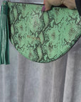 Luna Clutch: Snake & Silver