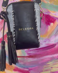 Crossbody Pouch Black & Zebra Print