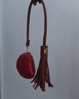 Coin Purse & Tassel: Tangerine Croc Print