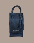 Wine Carrier: Black & Viper Print