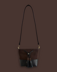 Mara Bucket: Black & Choc Suede